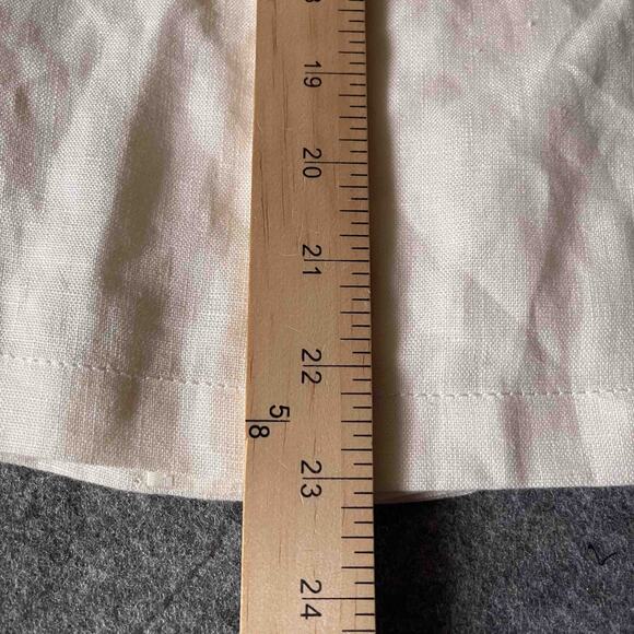 Jones New York Women's Collarless Button-Front Jacket White 100% Linen Size L - Picture 7 of 7